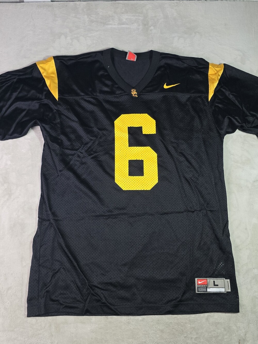 Nike Team USC #6 Black Football Jersey Men’s Sz Large